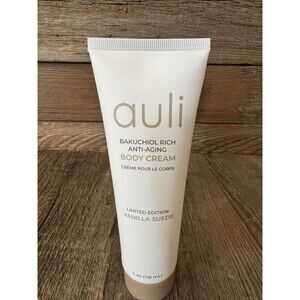 Auli Bakuchiol Rich Anti-Aging Body Cream in Limited Edition Vanilla Suede scent